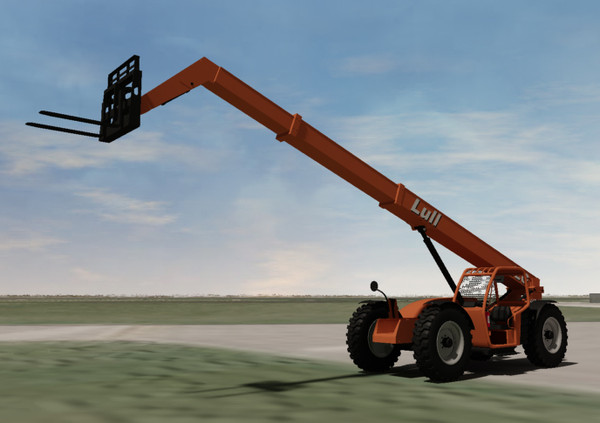 3ds max lull 644e-42 telehandler forklift - Lull 644E-42 Telehandler Forklift & Asphalt Roller Compactor 2 Model Set by Imagetek3D